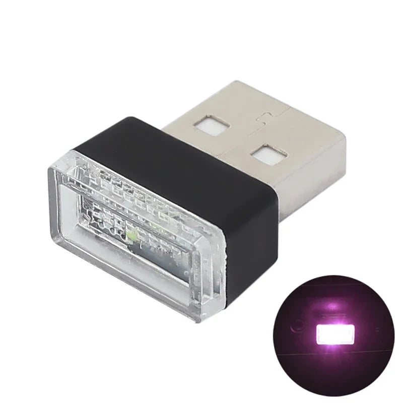 1pc Car Mini USB LED Atmosphere Lights Auto Interior Lights Decoration Emergency Lamp Auto Colorful Light for Car Accessories