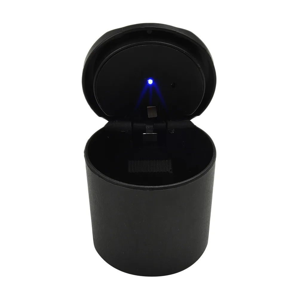1PC Car Ashtray With LED Lamp Multi-Functional Ashtray Storage Jar For BMW Black Auto Interior Accessories
