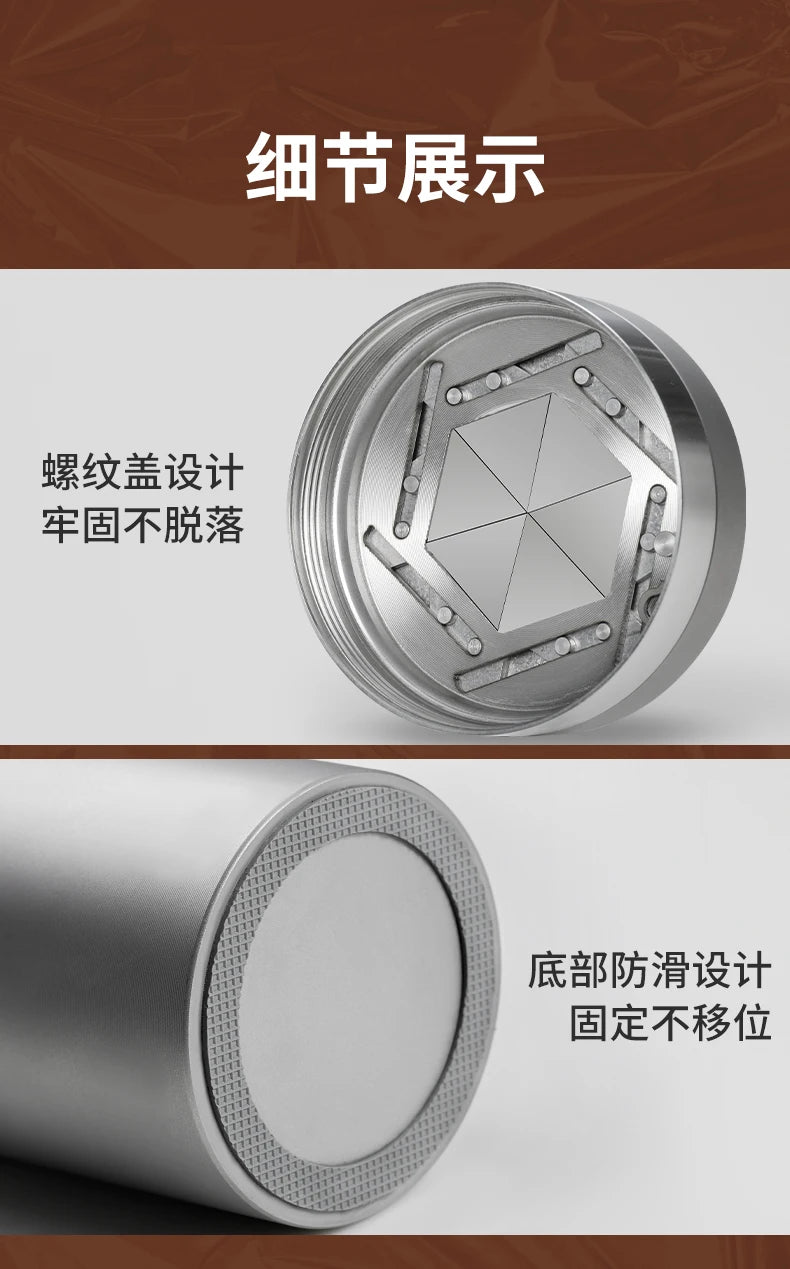 2025 new stainless steel car ashtray seal rotating car anti-ash flying cylinder large metal creative car