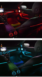 3/64 Colour Car LED Ambient Light for Mercedes-Benz C/GLC Class Coupe W205 C43 C63 X253 LED Door Speaker Cover Vents RetrofitSet