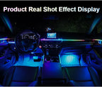 18 in 1 Dual Zone Symphony 64 Colors Streamer Car Ambient Light RGB Interior Rainbow Acrylic Strip Atmosphere Lighting kit App