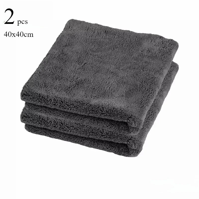 Microfiber Towel Ultra-Soft Car Washing Cloth 40x40cm Scratch-Free Drying Cloth for Car Detailing Cleaning Rag 1/2/3 pcs