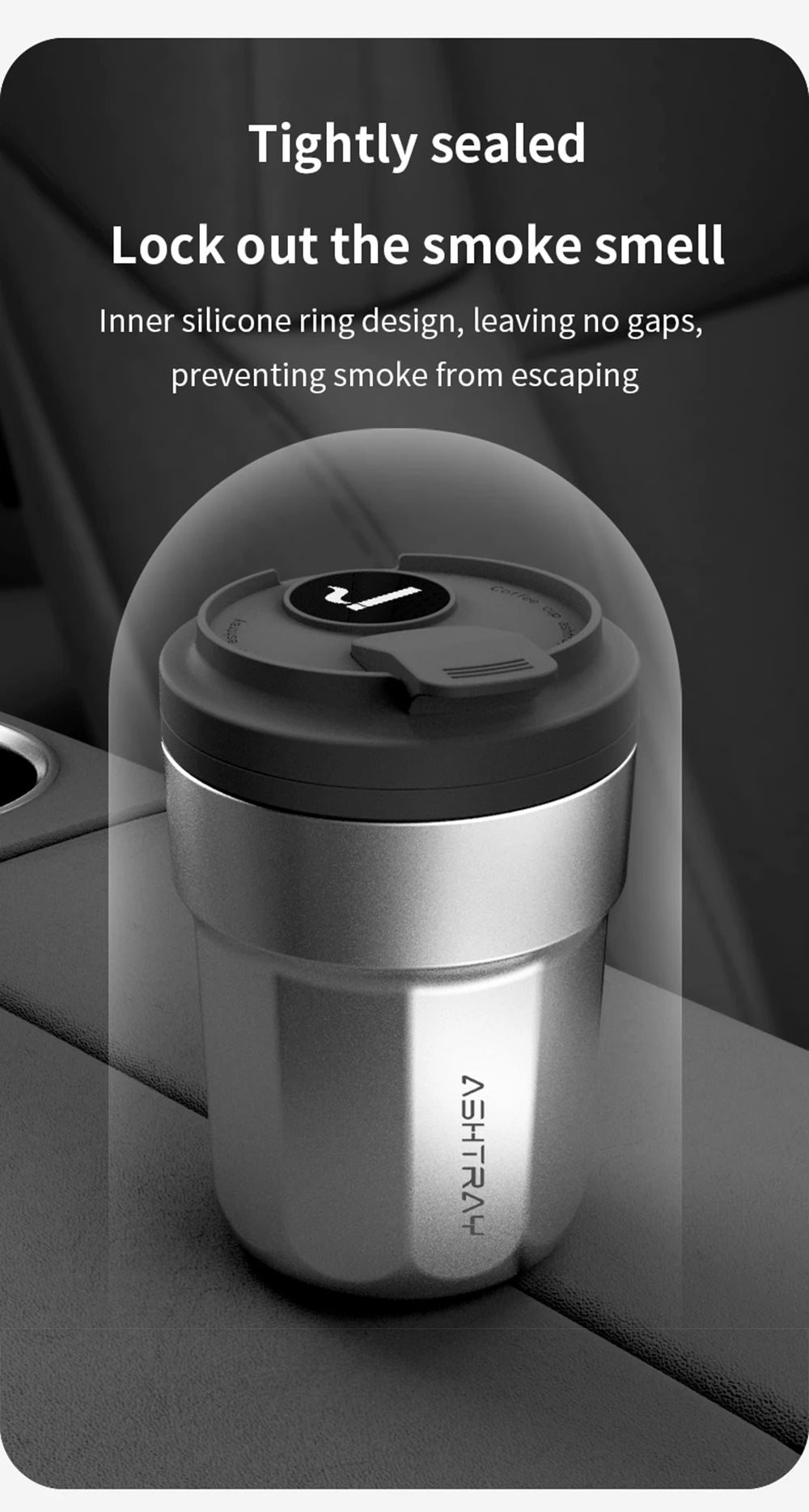 1PC Car Ashtray Creative Coffee Cup Ashtray With Lid LED Light Garbage Storage Container Car Interior Auto Decor Accessories