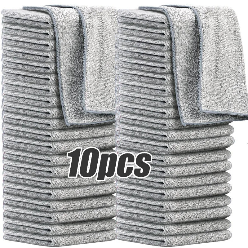 Thicken Microfiber Cleaning Cloths Lint Free Microfiber Cleaning Towel Cloths Reusable Cleaning Towels Absorbent for Car Window