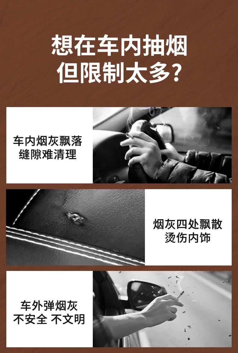 2025 new stainless steel car ashtray seal rotating car anti-ash flying cylinder large metal creative car