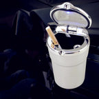 Car Ashtray Car Garbag Can with Led Light with Cover Creative Personality Covered Car Inside The Car Multi-function Car Supplie