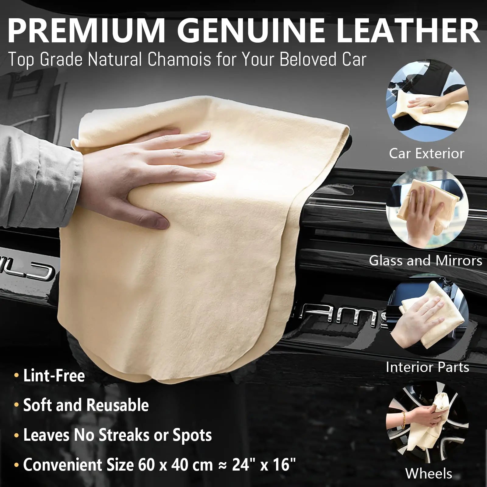 Oversized  Deerskin Towel Car Towel for Car Wash Towel Glass Suede Sheepskin Towel Does Not Remove Hair Cleaning Supplies
