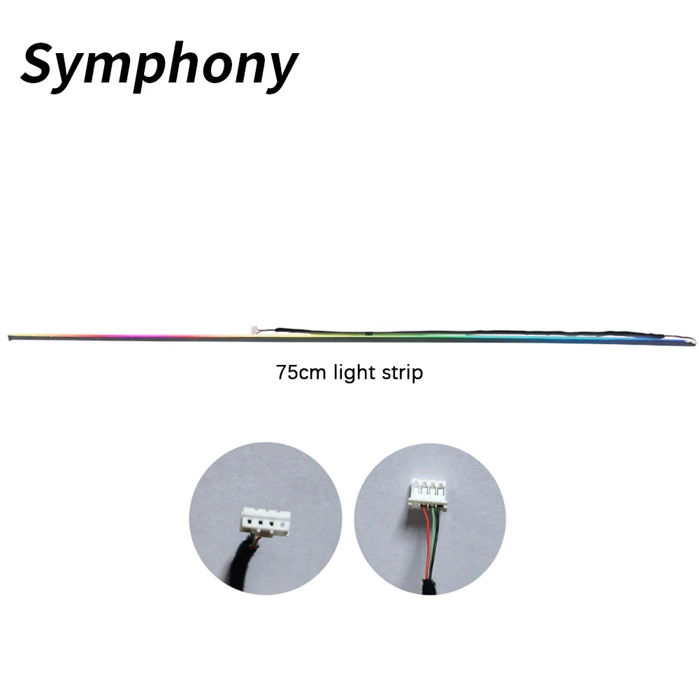 18 in 1 Symphony Full Colors Streamer Car LED Ambient Light Parts Replacement Accessories (3 wires 3 pins)