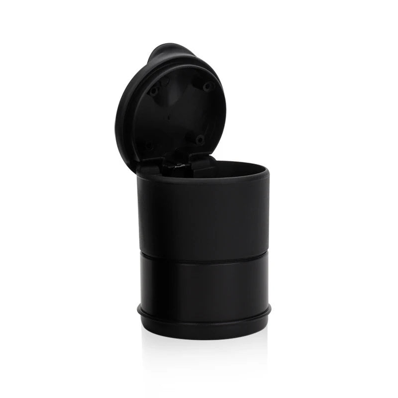 Car Cigarette Ashtray Cup With LED Light Alloy Ash Tray Aluminum Cup Smokeless Portable Detachable Vehicle Ashtray Holder