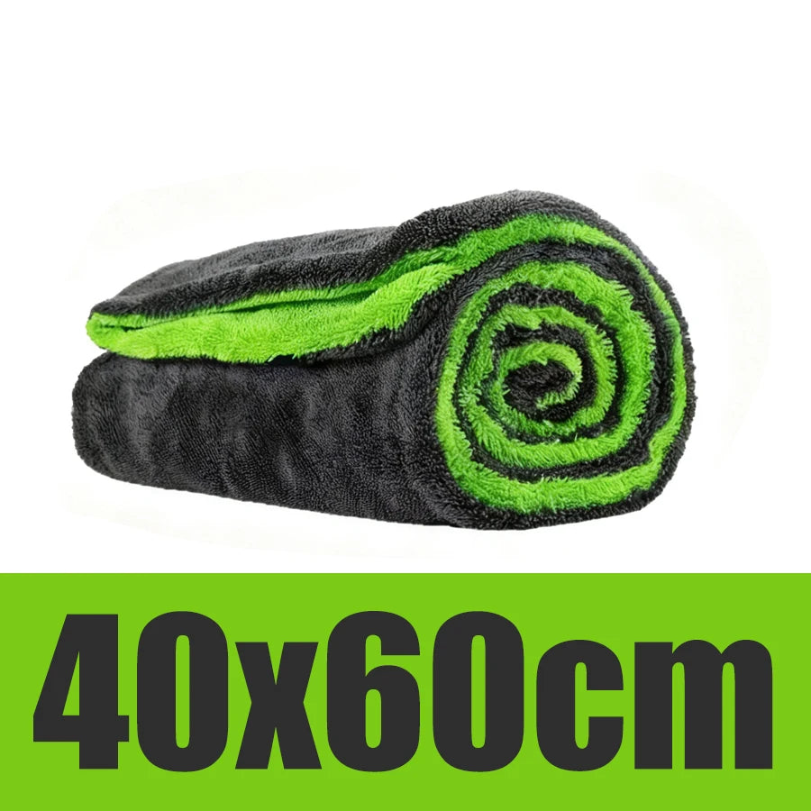 1400GSM Heavy Duty Car Drying Towel 60x40cm Oversized Double-Side Cleaning Cloth Super Absorbent Ultra-Soft Scratch-Free Towel