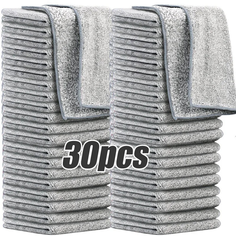 Thicken Microfiber Cleaning Cloths Lint Free Microfiber Cleaning Towel Cloths Reusable Cleaning Towels Absorbent for Car Window