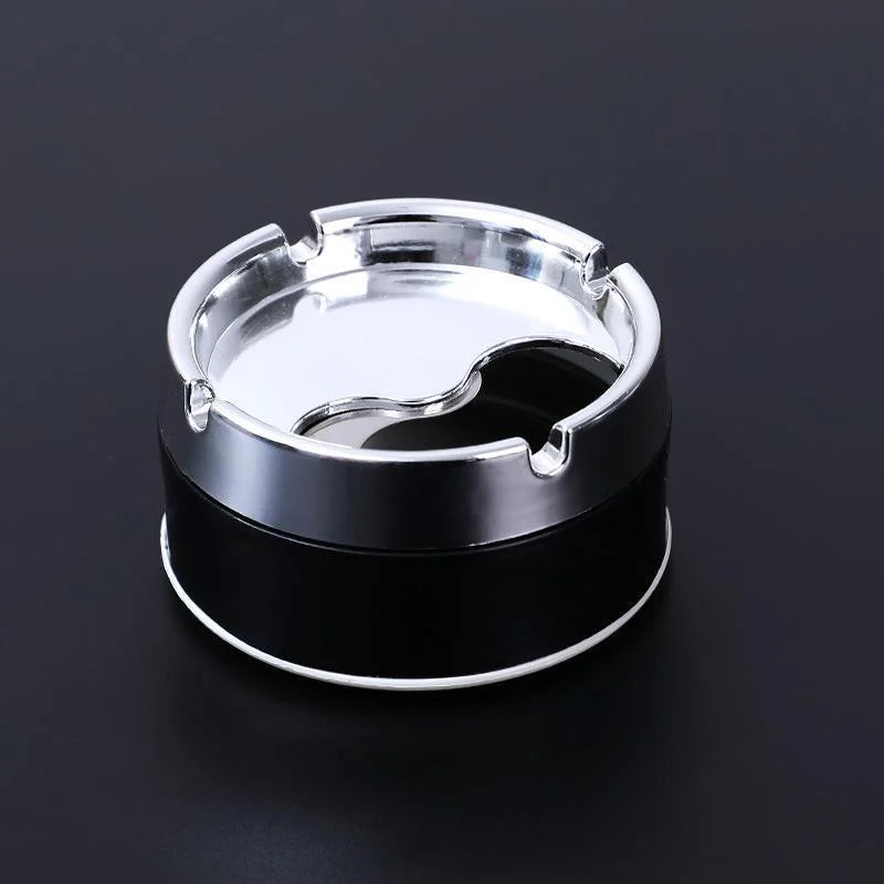 1PC Car Ashtray Sealed Stainless Steel Rotating Ashtray with Lid Windproof Thickened Car Dust Storage Box Home Office Ashtray