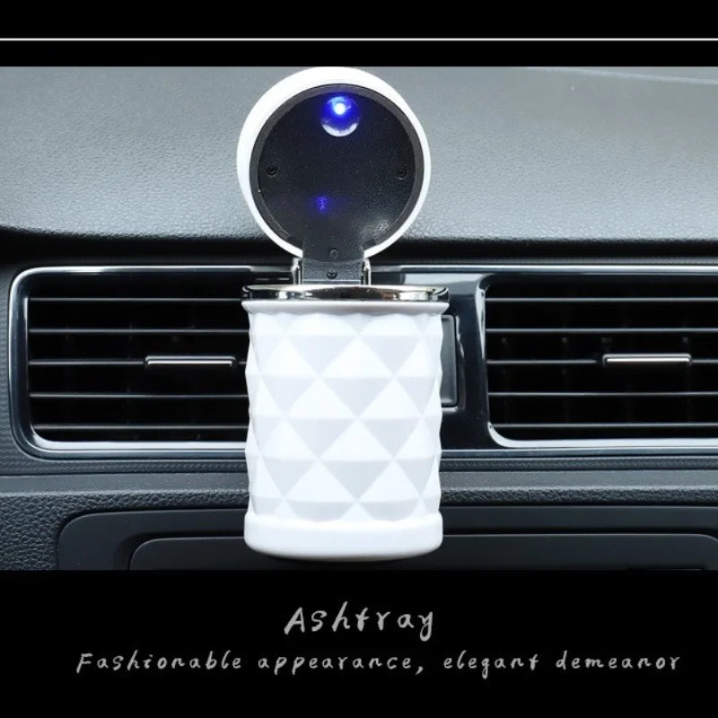 Car Cigarette Ashtray Cup With Lid With LED Light Portable Detachable Vehicle Ashtray Holder Cigarette Ashtray Auto Accessories