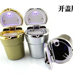 Car Ashtray Car Garbag Can with Led Light with Cover Creative Personality Covered Car Inside The Car Multi-function Car Supplie