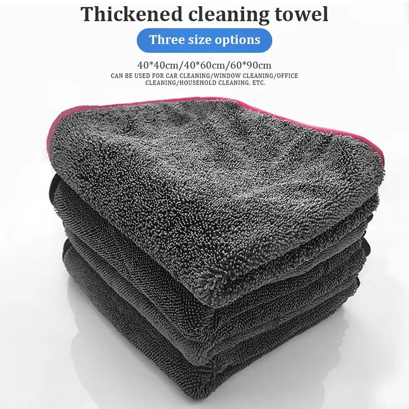 SEAMETAL Premium Car Cleaning Towel Thicked Microfiber Wash Towel Super Absorbent Drying Cloth Car Detailing Care Washing Tool