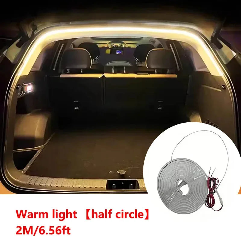 Automatic Sensing Car Trunk LED Light Strip High Brightness Ambient Light Interior Decoration Wiring Free Tailgate 2m/4m