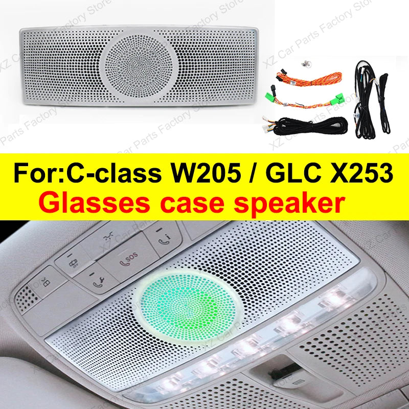 3/64 Colour Car LED Ambient Light for Mercedes-Benz C/GLC Class Coupe W205 C43 C63 X253 LED Door Speaker Cover Vents RetrofitSet