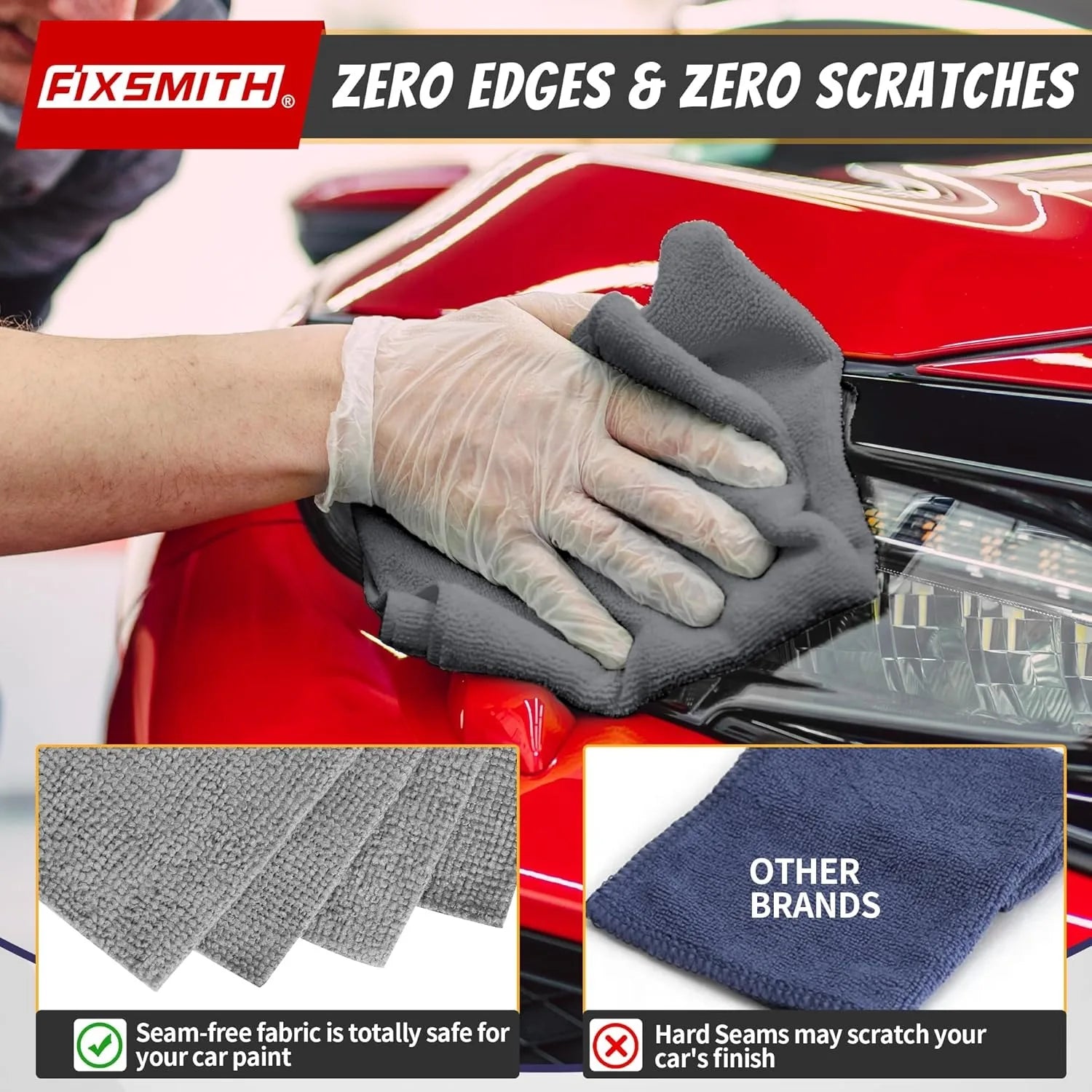 Thicken Microfiber Cleaning Cloths Lint Free Microfiber Cleaning Towel Cloths Reusable Cleaning Towels Absorbent for Car Window