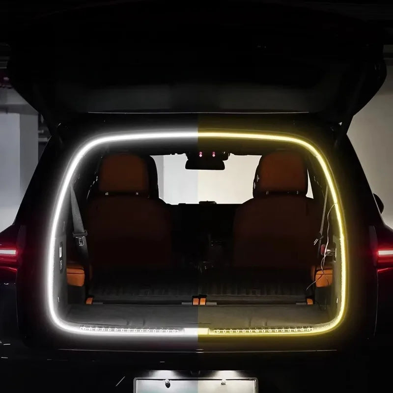 Automatic Sensing Car Trunk LED Light Strip High Brightness Ambient Light Interior Decoration Wiring Free Tailgate 2m/4m