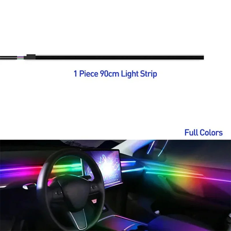 20 in1 New 2026 Smart Car Interior LED Ambient Lighting Welcome Mode Hidden Design Premium In Car Atmosphere Enhancement 64color