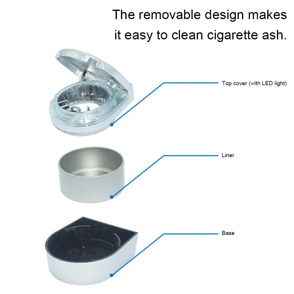 Car Ashtray With Lid Creative Universal Multifunctional For Car Truck SUV Van Interior Accessories Dashboard Organizer