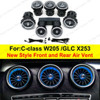 3/64 Colour Car LED Ambient Light for Mercedes-Benz C/GLC Class Coupe W205 C43 C63 X253 LED Door Speaker Cover Vents RetrofitSet