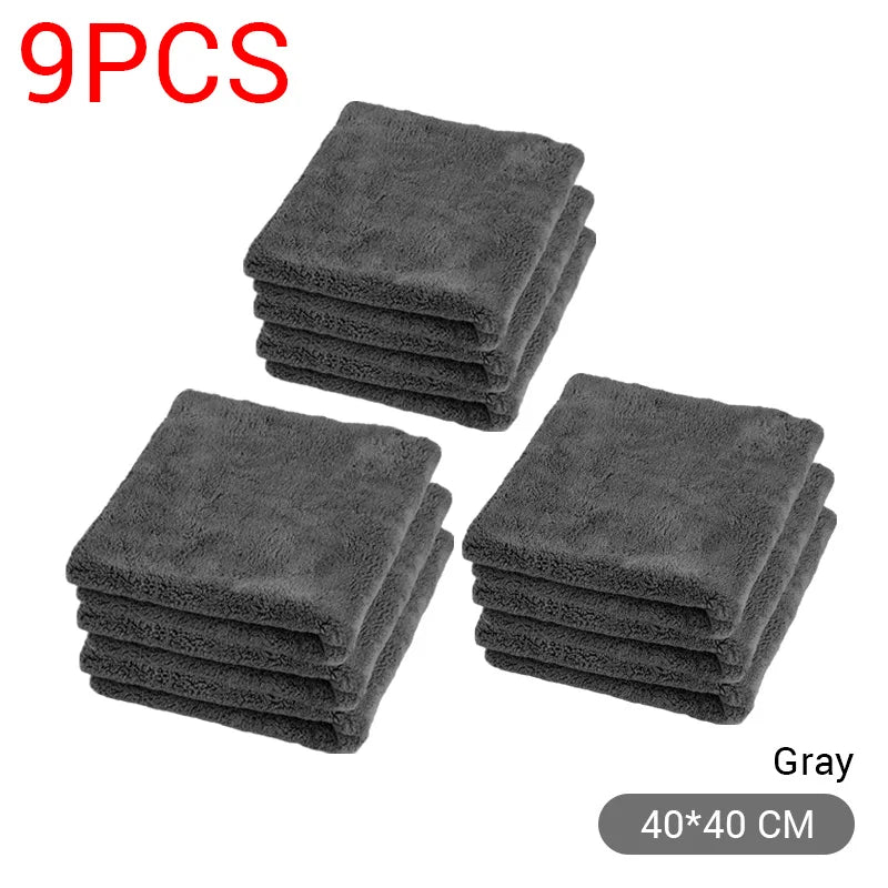 40X40cm Premium Microfiber Towels Car Care Washing Thicken Towel Car Detailing Drying Cloth Cleaning Tool Auto Wash Accessories