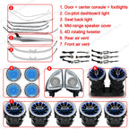 3/64 Colour Car LED Ambient Light for Mercedes-Benz C/GLC Class Coupe W205 C43 C63 X253 LED Door Speaker Cover Vents RetrofitSet