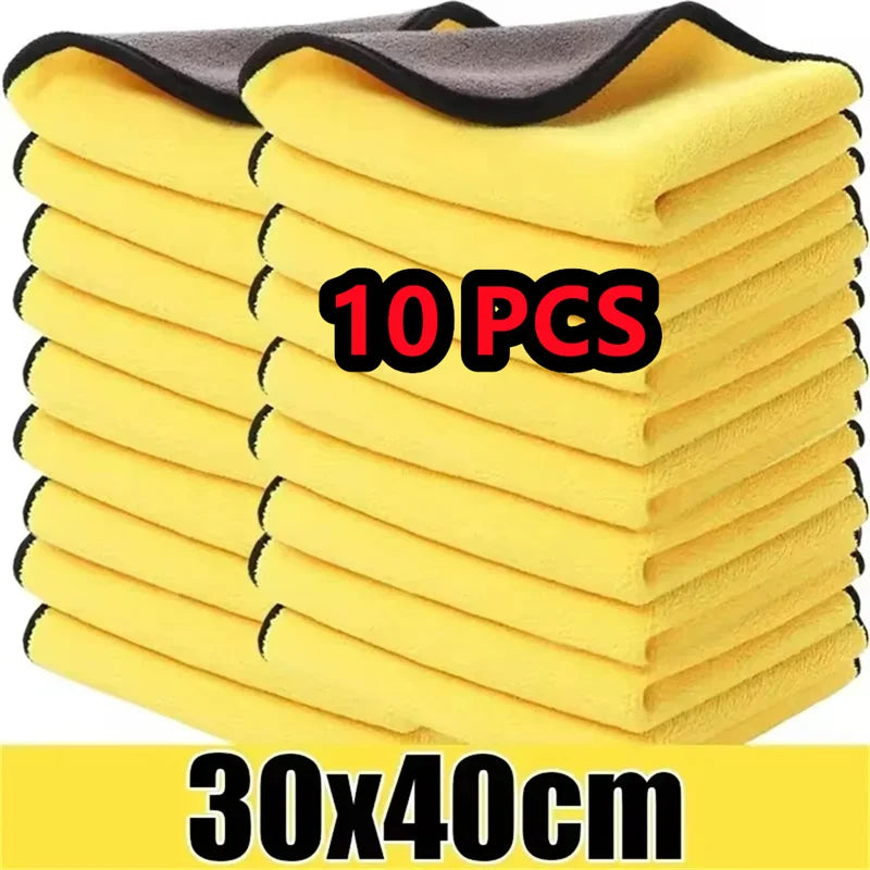 Double Sides Car Microfiber Cloths Super Absorbent Washing Drying Cleaning Towels Auto Detailing Towel Rags Clean Tool