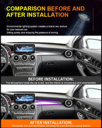 3/64 Color For Mercedes-Benz C/GLC class W205 X253 LHD Co-pilot Led Neon Ambient Light Passenger Atmosphere Lamp Dashboard 15-21