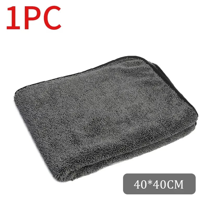 SEAMETAL Premium Car Cleaning Towel Thicked Microfiber Wash Towel Super Absorbent Drying Cloth Car Detailing Care Washing Tool
