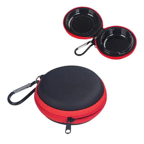 1PCS EVA New Lightweight EVA Portable Ashtray With Keychain Anti-smog Ashtray With Outer Bag Cover Car Travel Ashtray