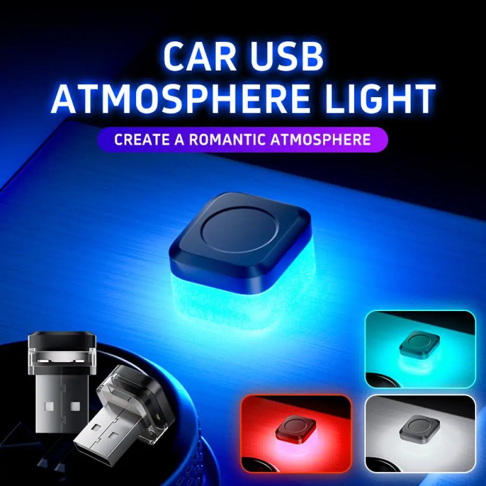 Universal Car USB Led Light Atmosphere Light DC5V Vehicle Ambient Lamp Mini USB LED Light Car Interior Decorations Accessories