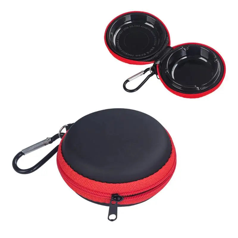 1PCS EVA New Lightweight EVA Portable Ashtray With Keychain Anti-smog Ashtray With Outer Bag Cover Car Travel Ashtray