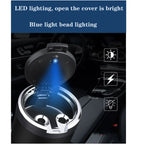 Car ashtray with blue LED light for BMW M E46 E90 E60 F01 F10 F20 F30 E36 E39 E87 M1 M2 M3 M5 X1 X3 X4 X5 X6 X7 G01 G02 G05 G30