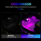 Led Car Foot Ambient Strip Light With USB Cigarette Auto Interior Ambient Decorative Lamps 12V Car Accessories