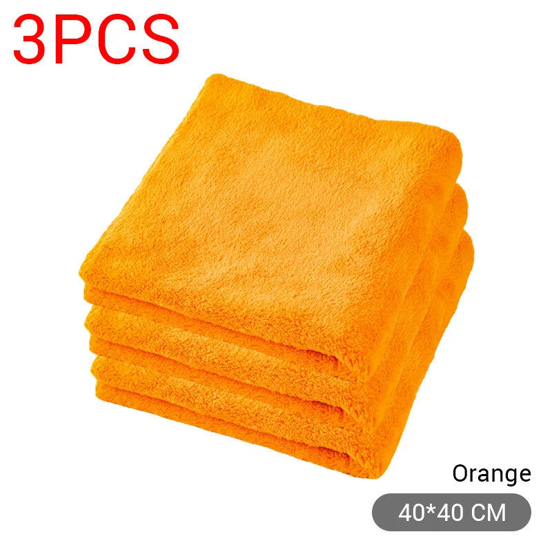 40X40cm Premium Microfiber Towels Car Care Washing Thicken Towel Car Detailing Drying Cloth Cleaning Tool Auto Wash Accessories