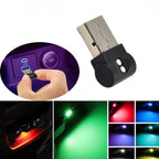 Wireless RGB Car Ambient Light, Mini USB Powered with App/Remote Control for Customizable Interior Atmosphere