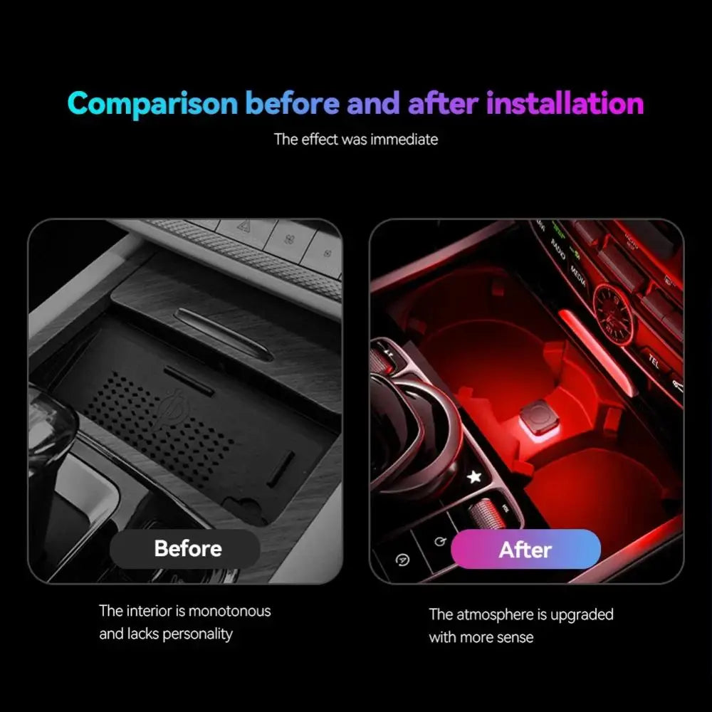 Universal Car USB Led Light Atmosphere Light DC5V Vehicle Ambient Lamp Mini USB LED Light Car Interior Decorations Accessories