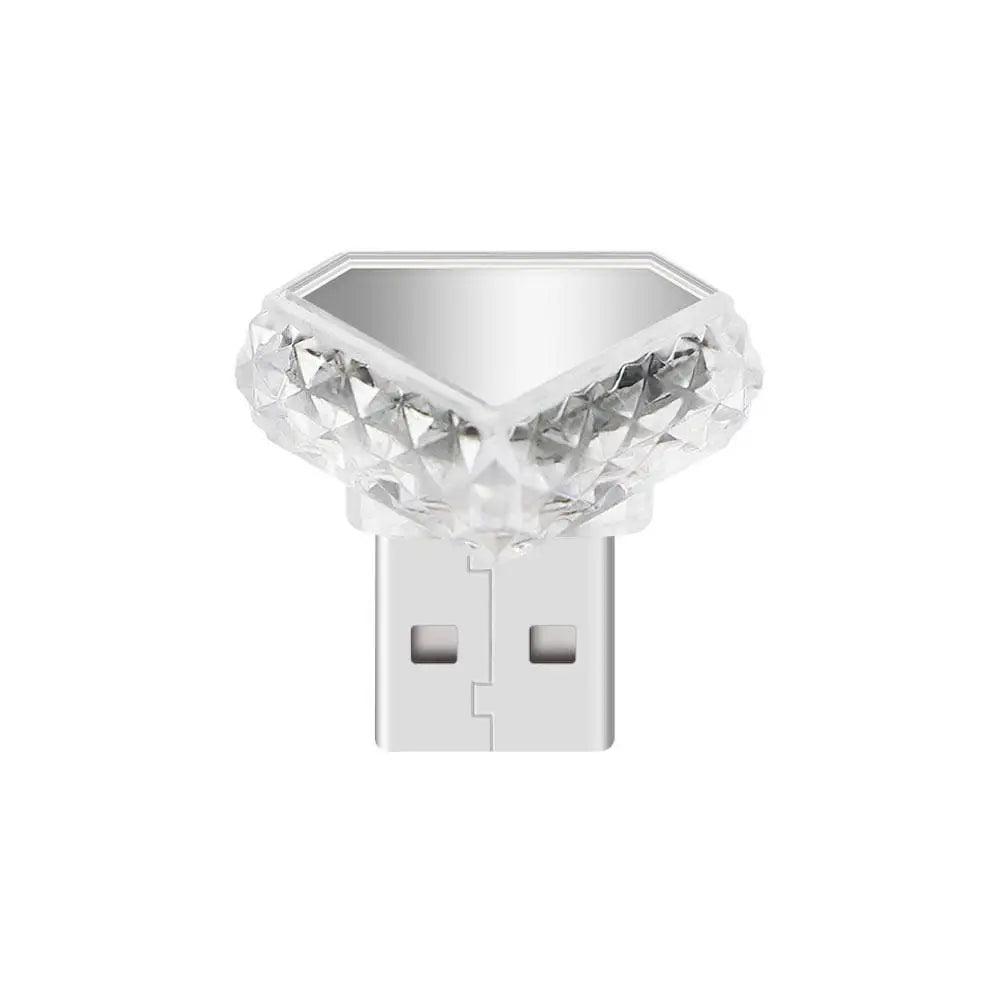 Car Interior USB/Type C LED Mood Light Touch Control Night Lamp with 6 Color and 4 Modes for Vehicle Room and More