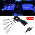 Led Car Foot Ambient Strip Light With USB Cigarette Auto Interior Ambient Decorative Lamps 12V Car Accessories