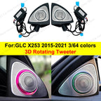 3/64 Colour Car LED Ambient Light for Mercedes-Benz C/GLC Class Coupe W205 C43 C63 X253 LED Door Speaker Cover Vents RetrofitSet