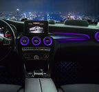 3/64 Color For Mercedes-Benz C/GLC class W205 X253 LHD Co-pilot Led Neon Ambient Light Passenger Atmosphere Lamp Dashboard 15-21