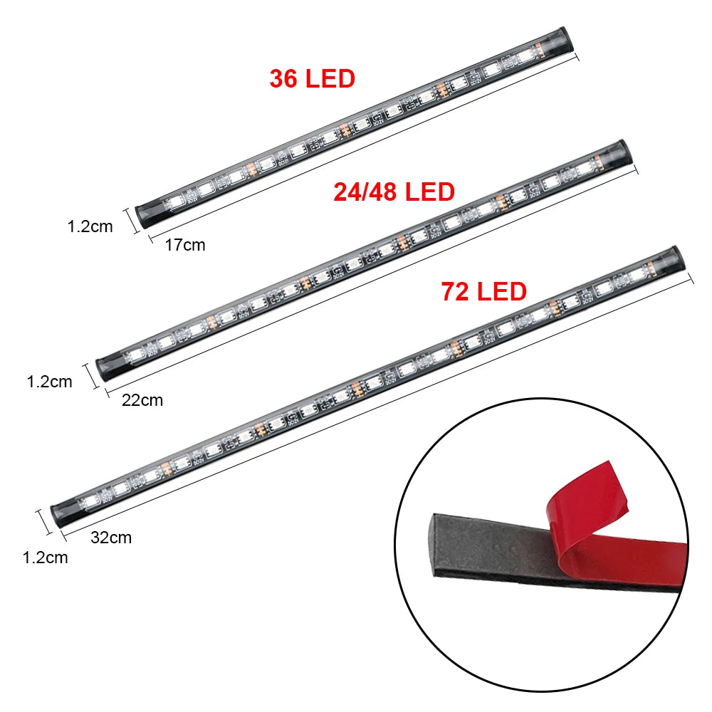 LEEPEE 24/36/48 LED Atmosphere Lamp LED Strips Car Decorative Lights Foot Ambient RGB Lamp Smart Automotive Accessories Interior