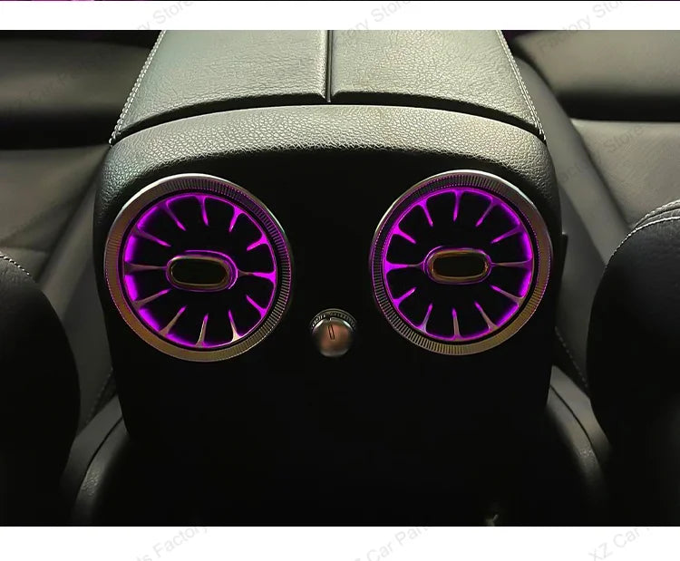 3/64 Colour Car LED Ambient Light for Mercedes-Benz C/GLC Class Coupe W205 C43 C63 X253 LED Door Speaker Cover Vents RetrofitSet