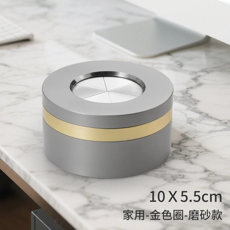2025 new stainless steel car ashtray seal rotating car anti-ash flying cylinder large metal creative car