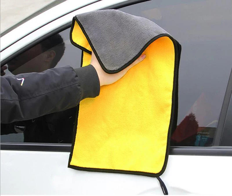 3PCs Microfiber Car Cleaning Towels Car Wash Drying Cloth Hemming Microfiber Towel Care Wash Cloth Car Detailing Accessories