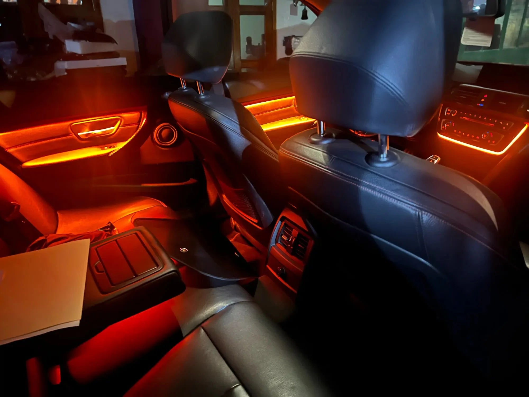 F30 F31 2 Colors Car Interior Door Trims Ambient Light LED Light Orange/Blue Color for Bmw 3 Series 2-color Ambient Light