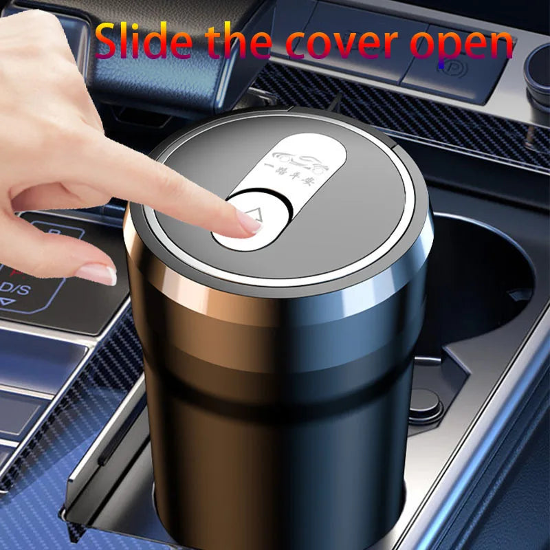 Sliding open cover car ashtray LED smokeless car bracket box for BMW E36 E46 E90 E91 E92 E60 F87 X3 X4 X5 X6 X7 F40 F30 F20 F10