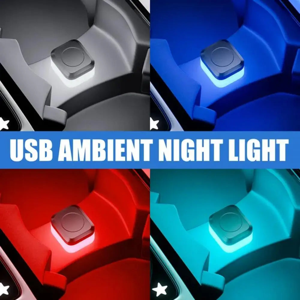 Universal Car USB Led Light Atmosphere Light DC5V Vehicle Ambient Lamp Mini USB LED Light Car Interior Decorations Accessories